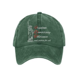 Freedom Democracy Tolerance And Justice For All Print Baseball Cap2