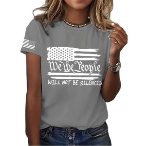 Womens We The People Will Not Be Silenced Print T Shirt3