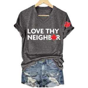 Love Thy Neighbor Canada Shirt3