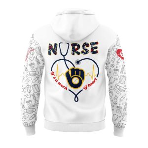 Brewers Nurses Appreciation Heartbeat EMS 2025 Hoodie2