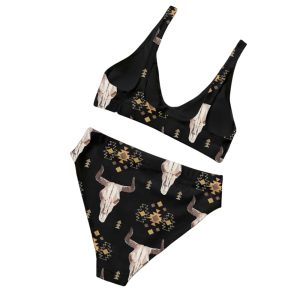 Aztec Bull Skull Two Piece Bikini Set5