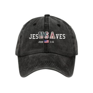 USA Jesus Saves Baseball Cap