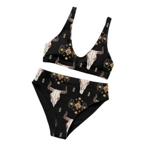 Aztec Bull Skull Two Piece Bikini Set4
