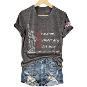Freedom Democracy Tolerance And Justice For All America Shirt3