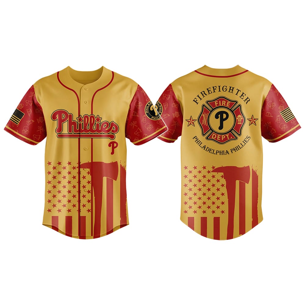 Phillies Firefighter Appreciation Night Jersey 2025 Phillies Firefighter Appreciation Night 2025 Jersey