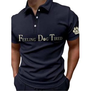 FDT Feeling Dog Tired Printed Polo Shirt1