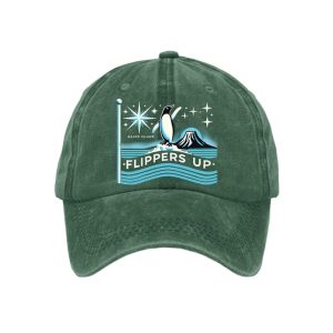 Penguins Flippers Up Print Baseball Cap2
