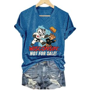 Retro Wisconsin Is Not For Sale Print T Shirt3