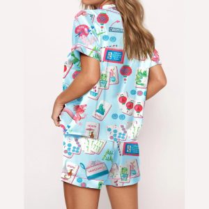 Chinoiserie Mahjong Satin Pajama Set5