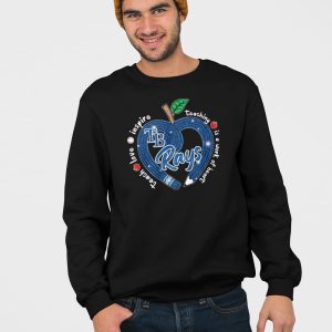 Rays Teach Love Inspire Teaching Is A Work Of Heart Shirt 2