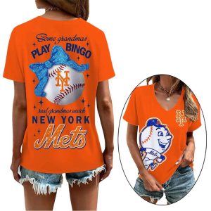Some Grandmas Play Bingo Real Grandmas Watch Mets 3D Shirt