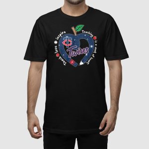 Twins Teach Love Inspire Teaching Is A Work Of Heart Shirt 4