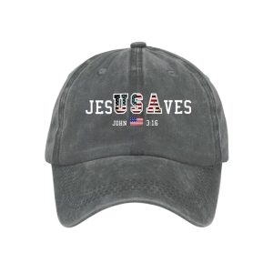 USA Jesus Saves Baseball Cap2