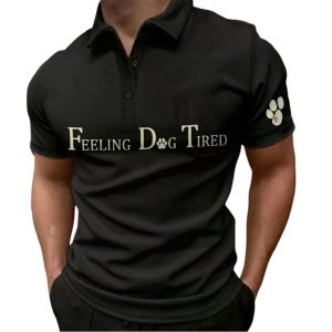 FDT Feeling Dog Tired Printed Polo Shirt