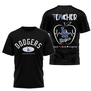 Dodgers Teacher Appreciation Night Peach Love Inspire Shirt 20251