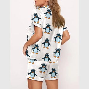 Resist Penguin Activism Flippers Up Pajama Set1