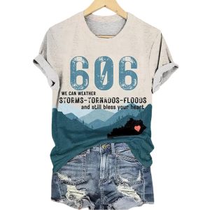 Kentucky Strong 606 We Can Weather Storms Tornadoes Floods And Still Bless Your Heart Shirt