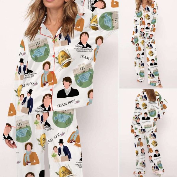 1995 Pride And Prejudice Silky Satin Pajama Set