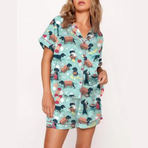 Dachshund Hot Dogs Pajama Set1