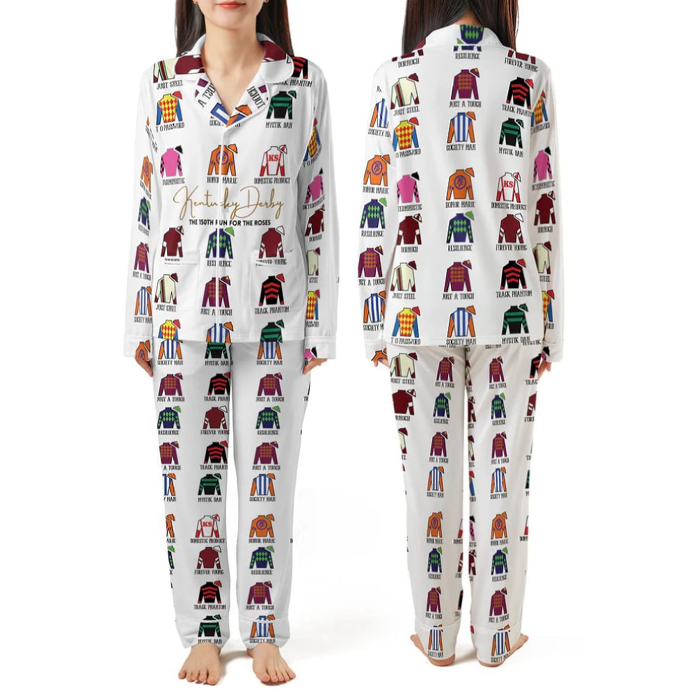 2024 Kentucky Derby Horse Jockey Silks AOP Pajamas Set 2024 Kentucky Derby Horse Jockey Silks AOP Pajamas Set