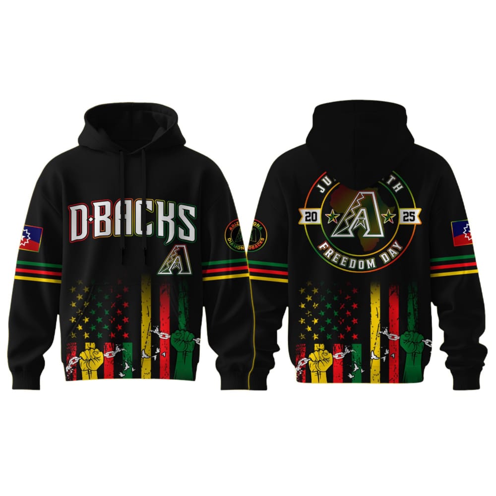 2025 Diamondbacks Juneteenth Freedom Day Hoodie 2025 Diamondbacks Juneteenth Freedom Day Hoodie