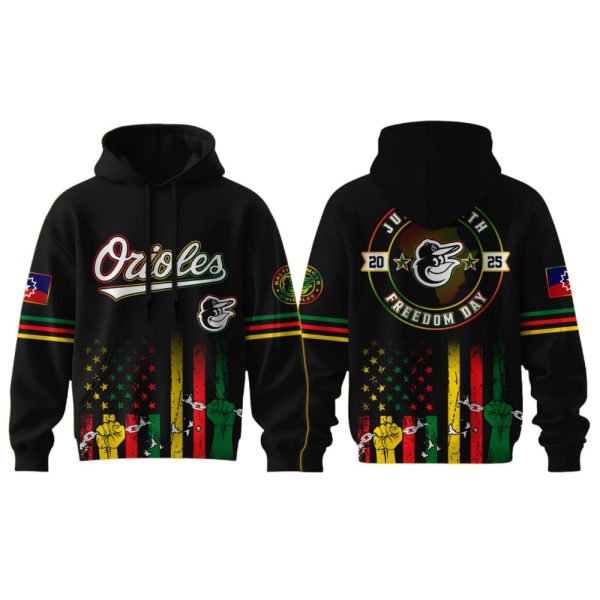 2025 Orioles Juneteenth Freedom Day Hoodie