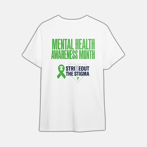 2025 Phillies Never Fightin’ Alone Mental Health Awareness Month Shirt Giveaway