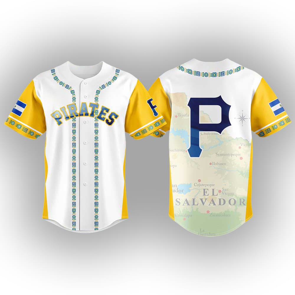 2025 Pirates Salvadoran Heritage Jersey 2025 Pirates Salvadoran Heritage Jersey
