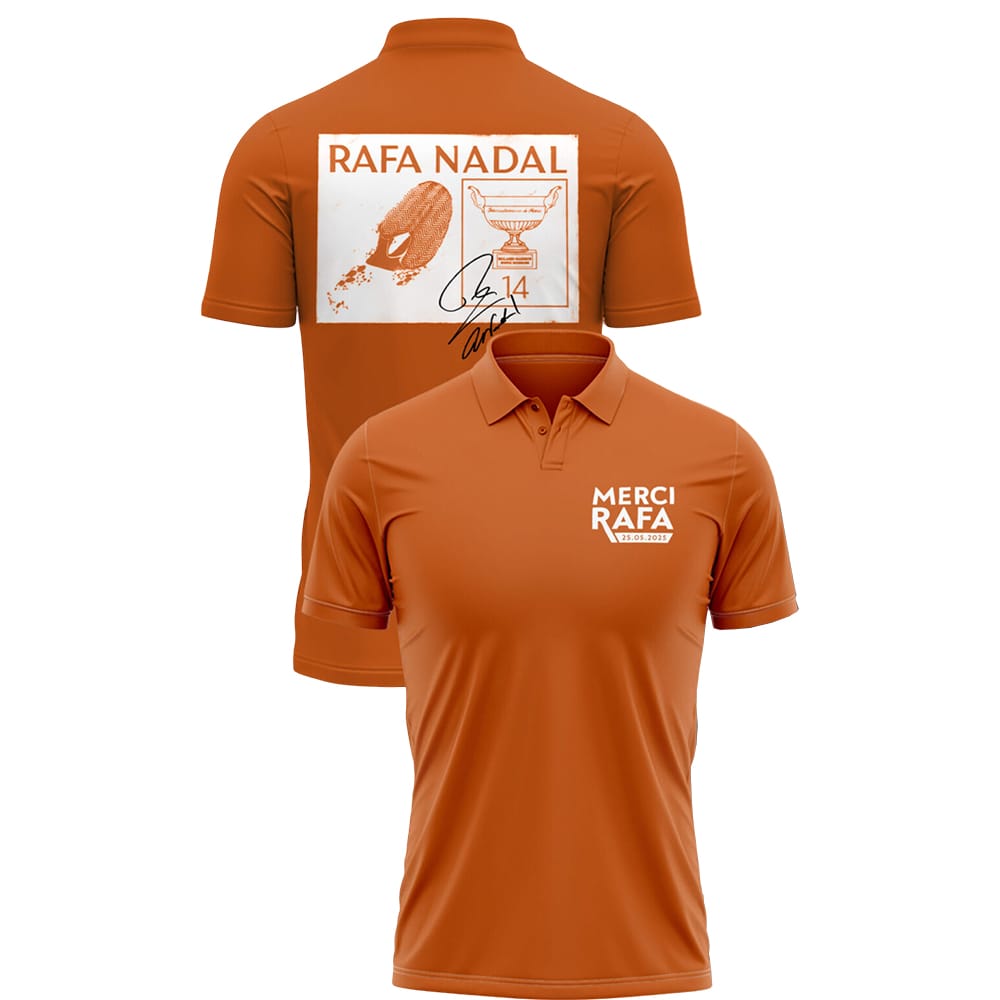 2025 Rafael Nadal Merci Rafa Polo Shirt 2025 Rafael Nadal Merci Rafa Polo Shirt