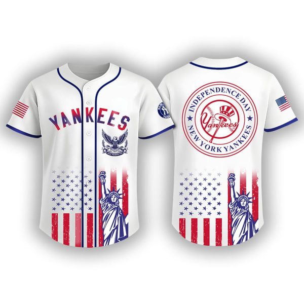2025 Yankees Independence Day Jersey Baseball Jersey