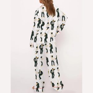 Pulp Fiction Dance Silky Satin Pajama Set2
