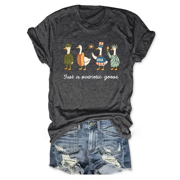 4th Of July Just A Patriotic Goose Shirt