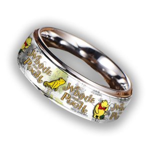 Winnie The Pooh Silver Tungsten Rings3