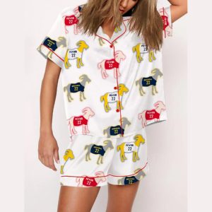 Caitlin Clark Fever Goat Print Pajama Set1