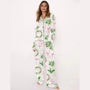 Pink Flamingo Pajama Set1