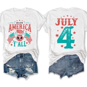 Groovy America Yall 4th Of July T Shirt 1