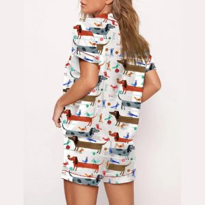 Dachshund And Birds Pajama Set2
