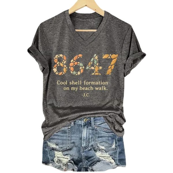 8647 Cool Shell Formation On My Beach Walk Shirt
