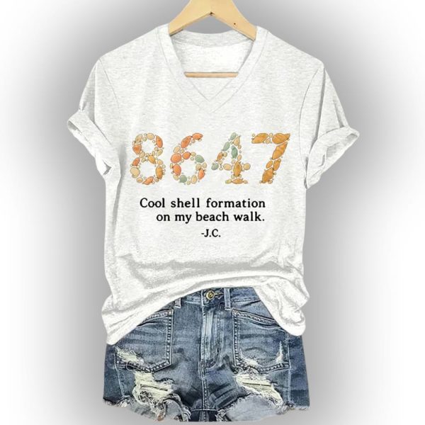 8647 Cool Shell Formation On My Beach Walk Shirt
