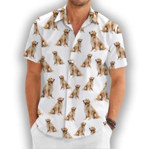 Golden Retriever Hawaiian Shirt For Men1
