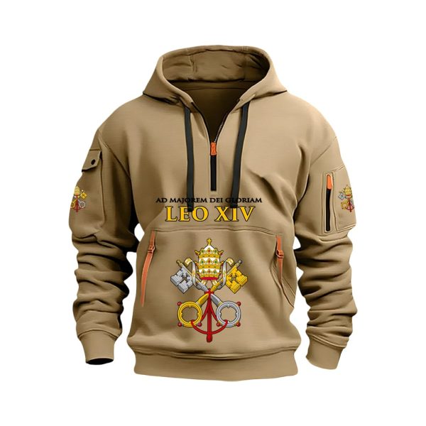 Ad Majorem Dei Gloriam Leo XIV Quarter Zip Hoodie