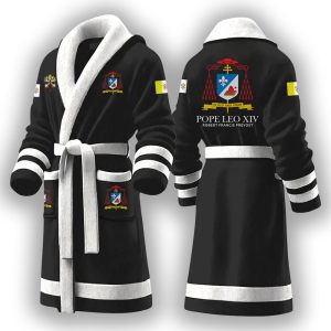 Leo Pope XIV Robert Francis Prevost Fleece Bathrobe