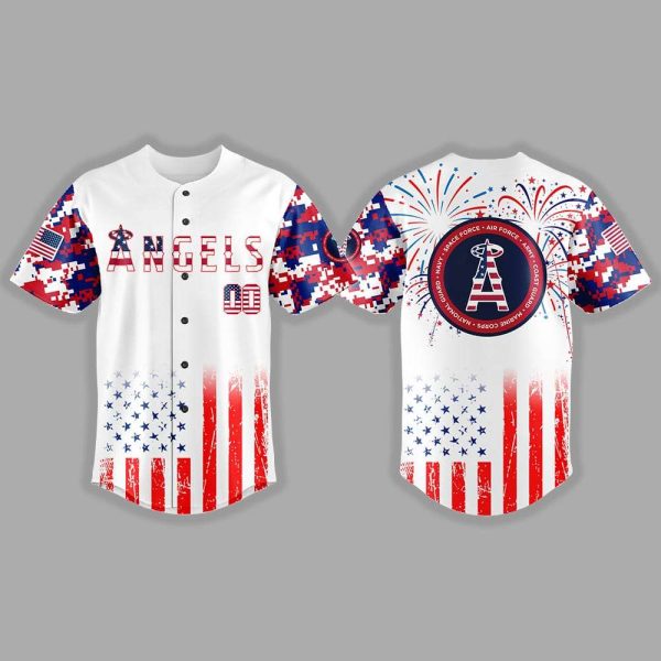 Angels 4th Of July Independence Day Jersey 2025
