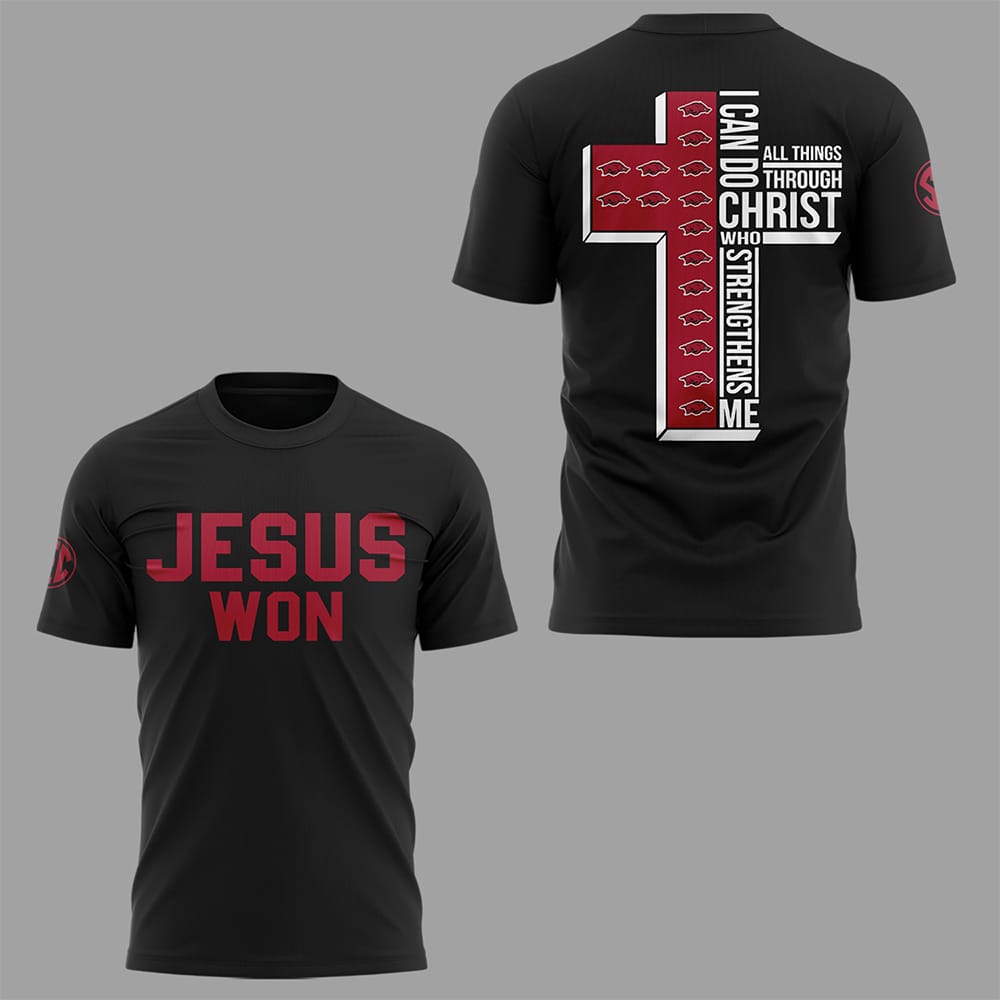 Arkansas Jesus Won 2025 Shirt Arkansas Jesus Won 2025 Shirt
