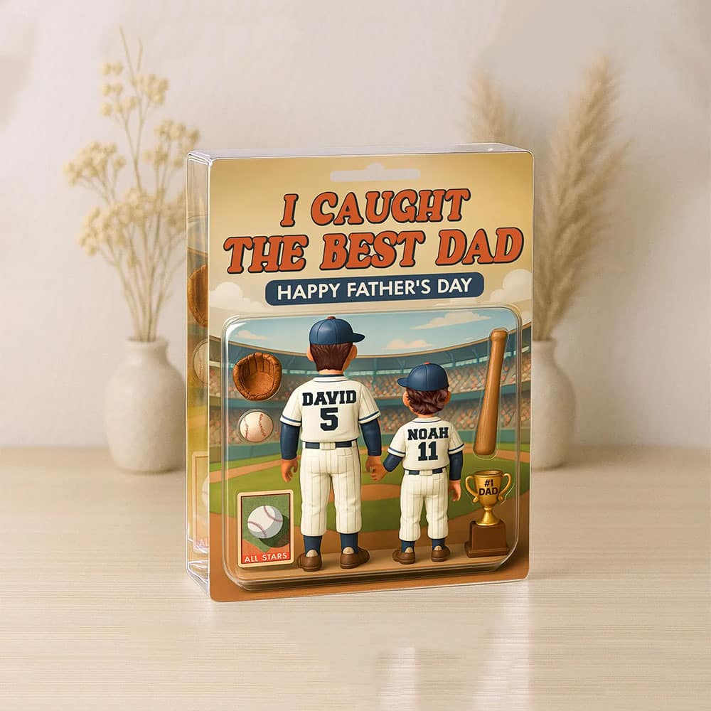 Baseball I Caught The Best Dad Happy Father's Day Personalized Acrylic Plaque Baseball I Caught The Best Dad Happy Father's Day Personalized Acrylic Plaque