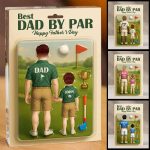 Best Dad By Par Happy Father's Day Acrylic Block Plaque
