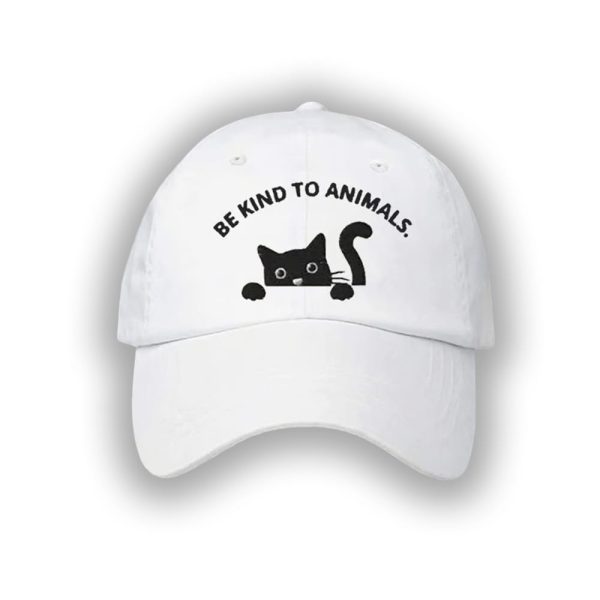 Black Cat Be Kind To Animals Hat