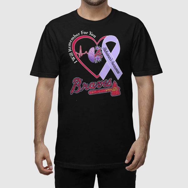 Braves I Will Remember For You Alzheiner’s Awarness Shirt