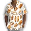 Bread Print Men’s Pocket Short Sleeve Shirts