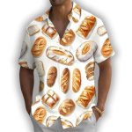 Bread Print Men's Pocket Short Sleeve Shirts